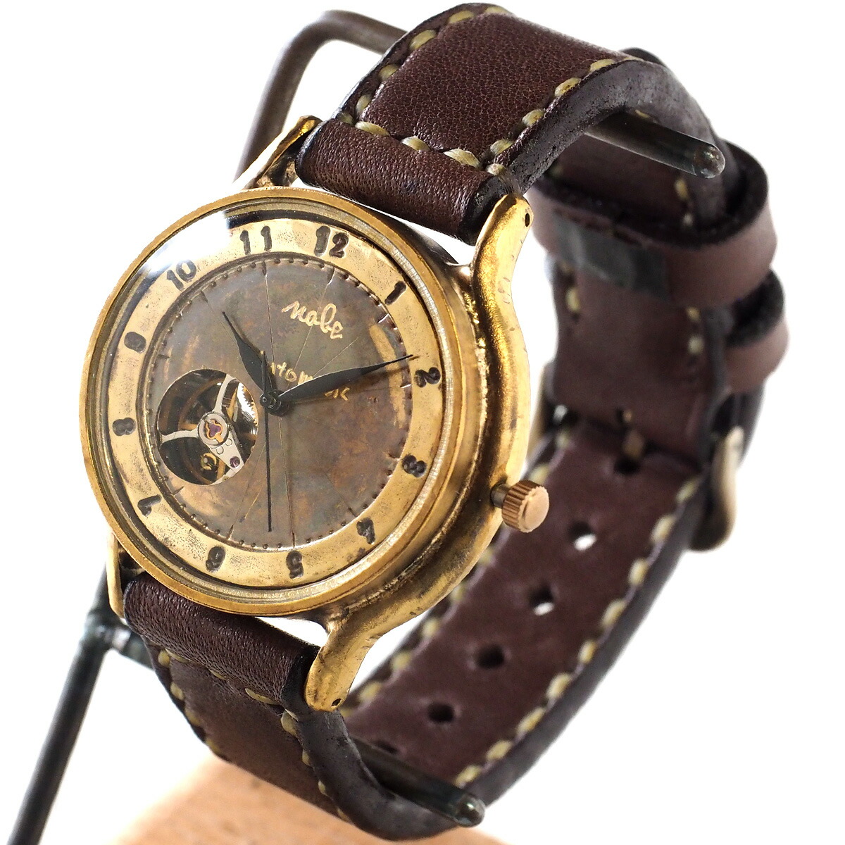 楽天市場】渡辺工房 手作り腕時計 手巻き式 裏スケルトン “BEEFY