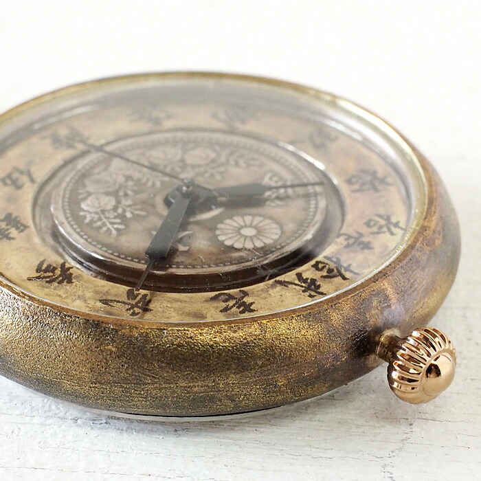 渡辺工房 甲丸ケース 刻印ok 手作り懐中時計 倭の刻懐六 わのこくかいろく 十銭硬貨 大字文字盤 甲丸ケース Nw Jum169 渡辺正明 大正時代の十銭硬貨を使用した レトロなハンドメイドウォッチ 刻印 名入れ無料 日本製 和時計 ハンドメイドウォッチ 懐中時計