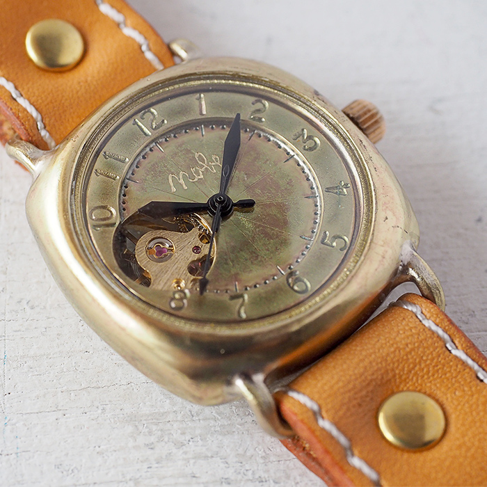 高級素材使用ブランド nabe 腕時計 手巻き時計 作家時計 ハンドメイド