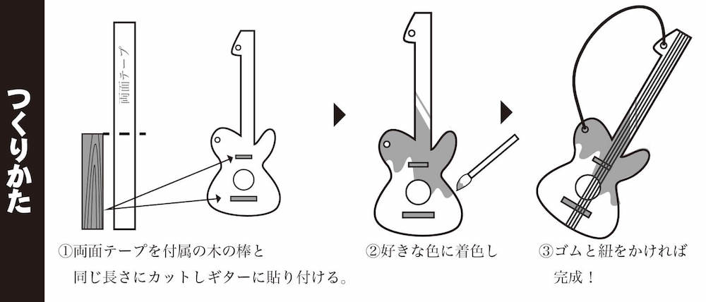 楽天市場 工作キット 塗るだけかんたんマイギター おえかき 手作り 木製 小学生 低学年 高学年 幼稚園 子供会 イベント Pta レクリエーション 夏休み冬休み手作り工作宅配便