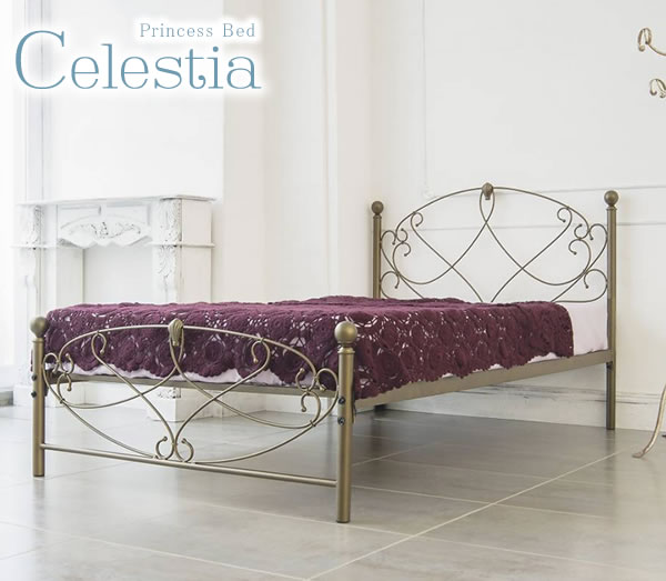 ヴィンテージ プリンセス ベッドフレーム シングル ベッド シングル 天蓋付き カーテン付き フレームのみ おしゃれ