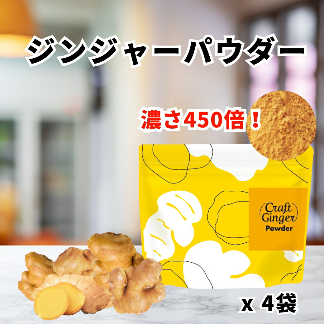＼まとめ買い／  Craft Ginger Powder 75g × 4袋 送料無料 ジンジャーパウダー 無添加 無着色 生姜パウダー 高知県産 クラフトジンジャー 国産 生姜 粉末 冷え性 冷え 冷え対策 温活 ポカポカ 健康 簡単 時短 料理 コスパ タイパ メール便 ポスト投函