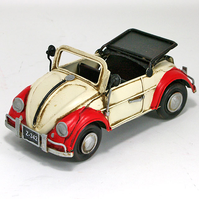 ブリキ製 ヴィンテージ銀輪両 明け広げビートル L18cm ブリキ 手あそび アンティーク レトロ 車 雑貨 家具 ブリキのおもちゃ Cannes Encheres Com