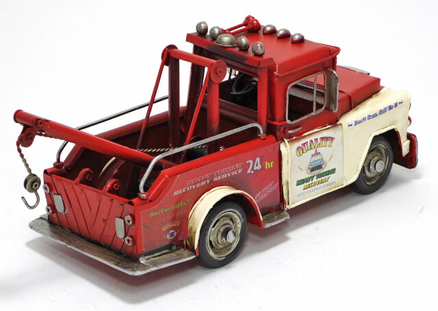 ブリキ製ヴィンテージカー「towtruck」L31cmブリキおもちゃレッカー車トラックアンティークレトロ車アメリカン雑貨インテリアブリキのおもちゃ