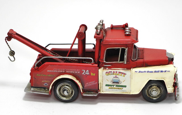 ブリキ製ヴィンテージカー「towtruck」L31cmブリキおもちゃレッカー車トラックアンティークレトロ車アメリカン雑貨インテリアブリキのおもちゃ