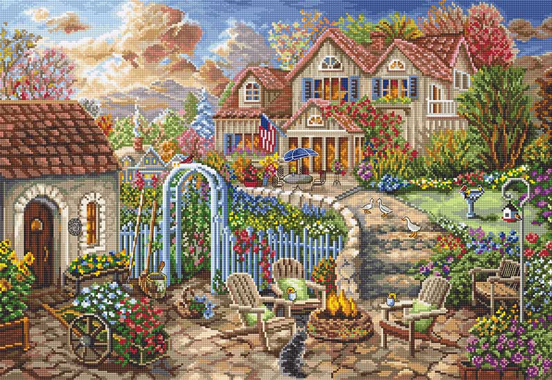 楽天市場】刺繍 輸入キット クロスステッチ RTO Tea time C372