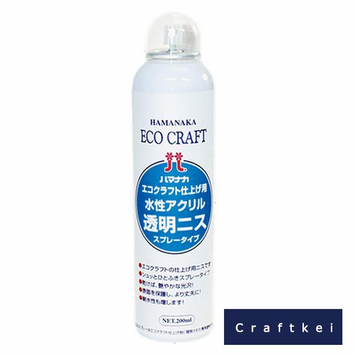 楽天市場】エコクラフト透明ニス ハマナカ スプレータイプ 紙