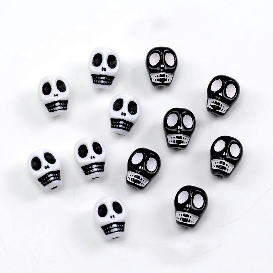 楽天市場】即日発送！チェコビーズ チェコガラスビーズ スカルビーズ