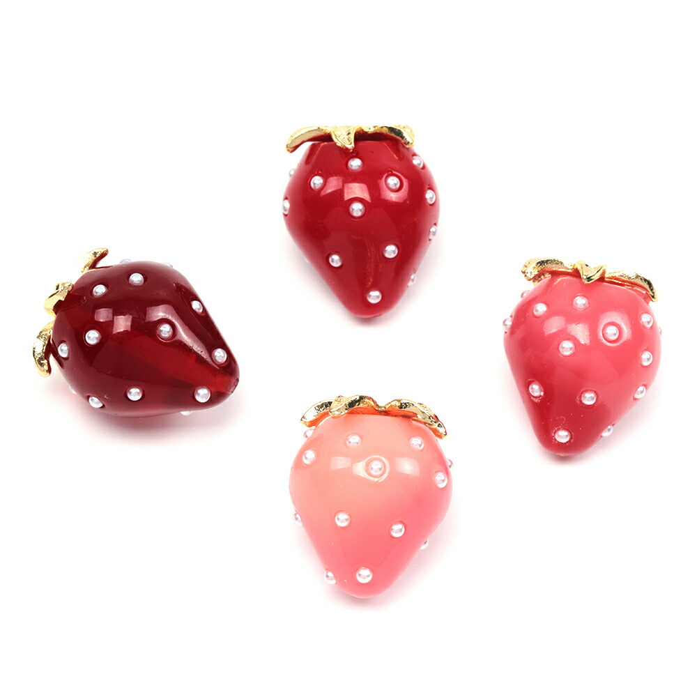 楽天市場】即日発送！いちごチャーム 樹脂製 イチゴ ラメ入り キラキラ
