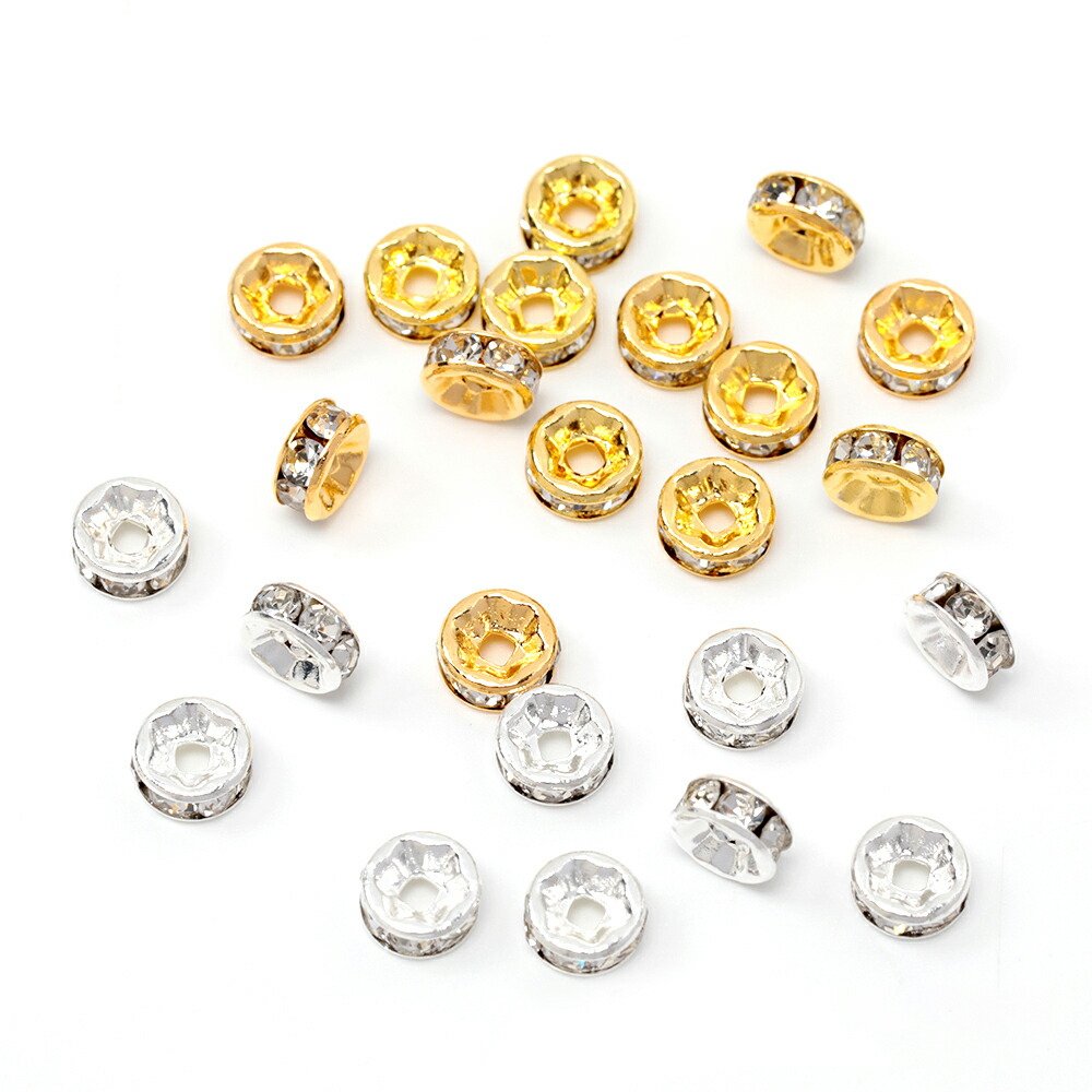 ロンデル　スペーサー　花　月　チャーム　ばら売り　パーツ　金属パーツ 楽天市場】メタルパーツ スペーサー フラワー 8.5mm ゴールド ホワイト