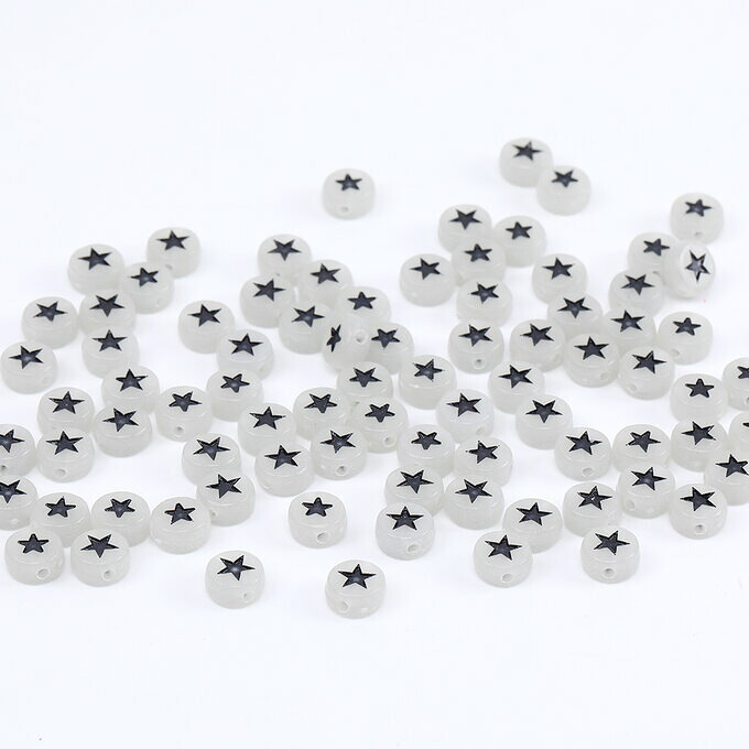 【楽天市場】即日発送！アクリルビーズ 星形 コイン型ビーズ 7mm ライトグレー×ブラック 30g(約195ヶ)：craftmax