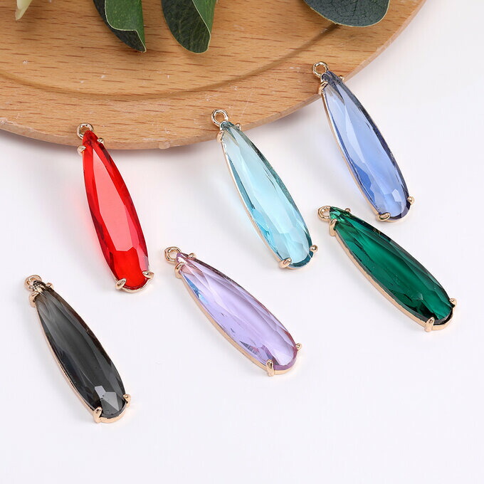 楽天市場】アクリルダイヤチャーム しずく バイカラー全10タイプ 10個