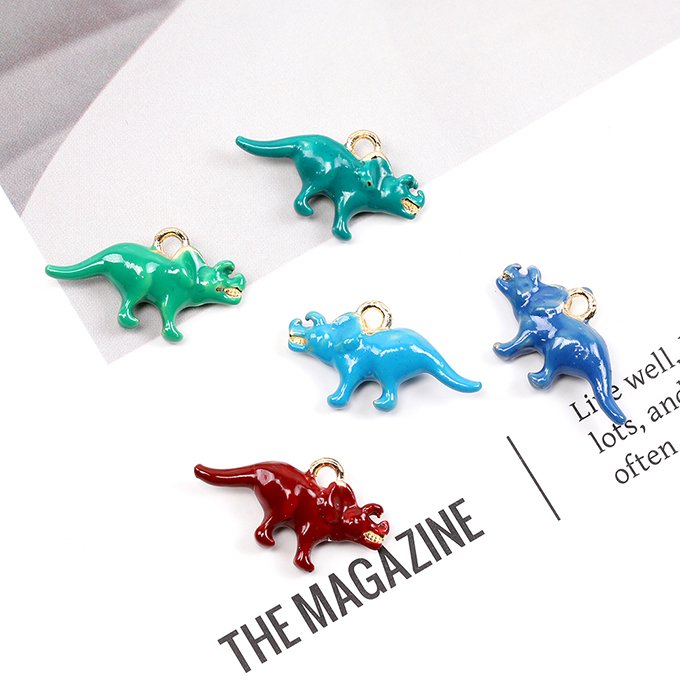 楽天市場】金属チャーム 恐竜 ゴールド シルバー 全3種 10個 j6