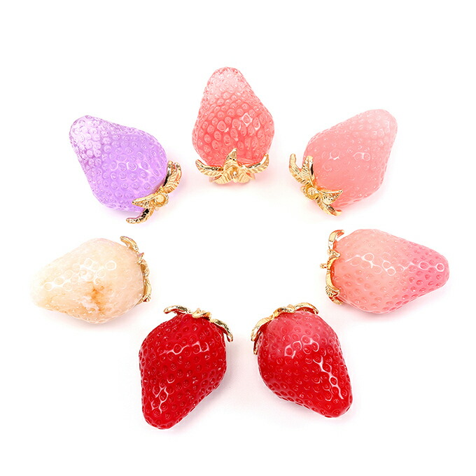 楽天市場】【4個入り】メタルチャーム いちご イチゴ 立体
