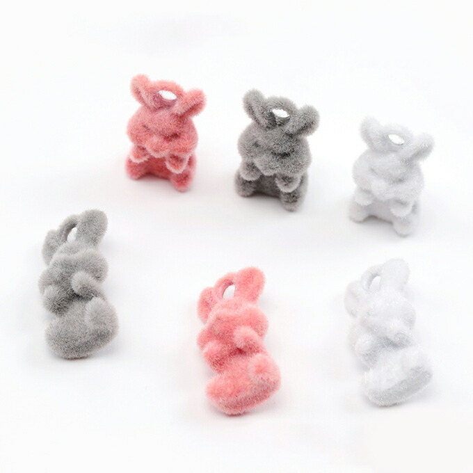 楽天市場】フロッキーパーツ うさぎパーツ 樹脂パーツ ウサギ カン無し