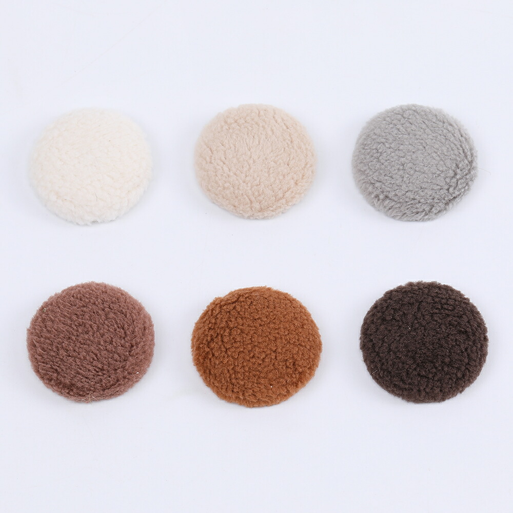 楽天市場】フェイクファー包みボタン風 貼り付けパーツ17mm 全11種 10