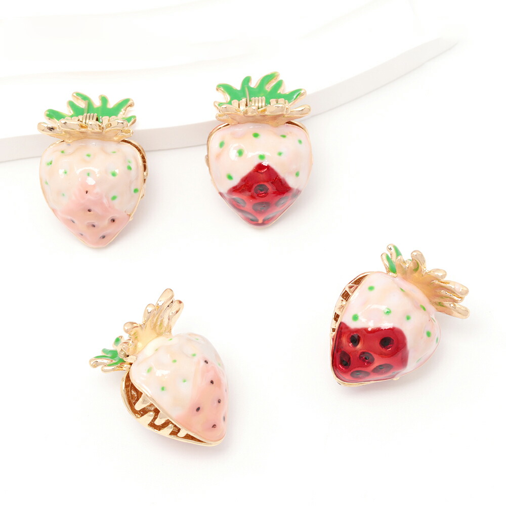 楽天市場】いちごヘアクリップ 立体いちご 髪留め ヘアピン 髪