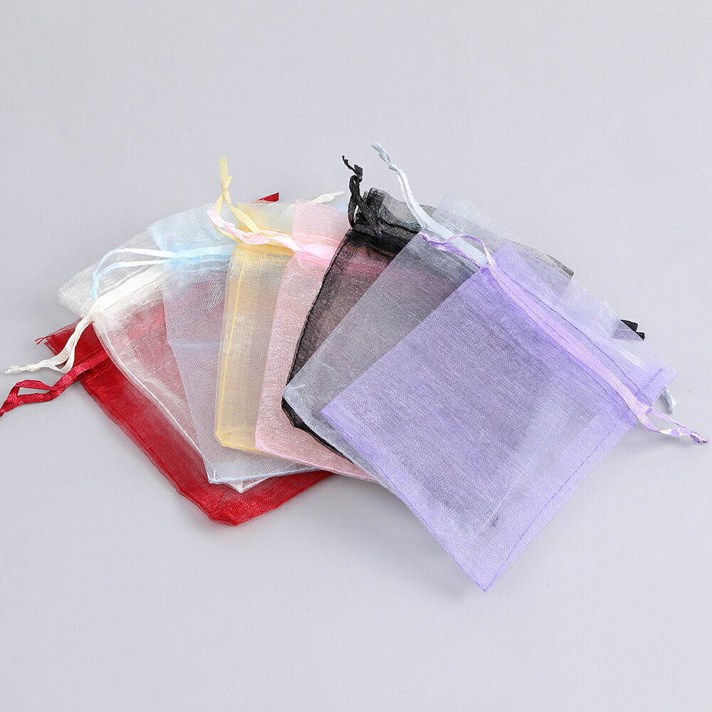 楽天市場】無地オーガンジー巾着袋 巾着ポーチ ラッピング用 マチなし