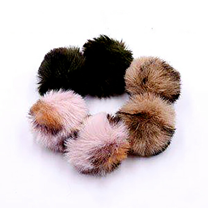 ヒョウ柄ファーボール♡ピンク&パープル ヒョウ柄ファーボール♡ピンク&パープル