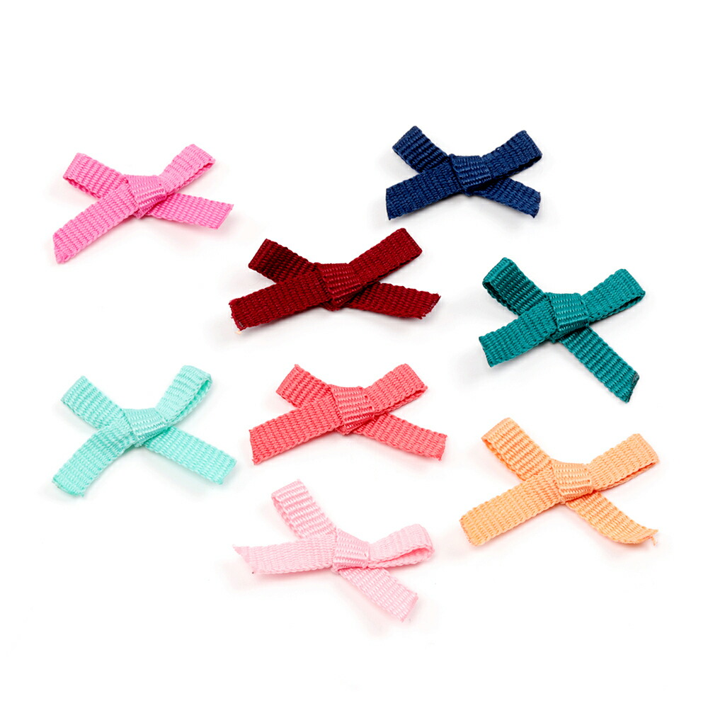 楽天市場】【リボン】ミニリボン 10個入り 全6色 小さなリボン サテン