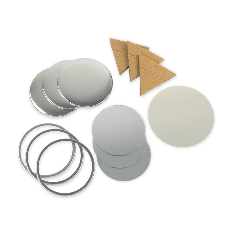 76mm ミラー 缶バッジパーツセット 250個