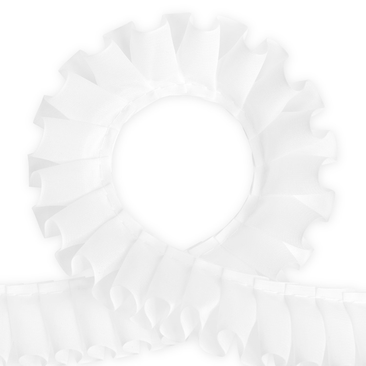 ジョーゼット プリーツリボン 2.4cm幅 スノー 1m Georgette [Pleated] Ribbon 24mm Snow 1m 通販 