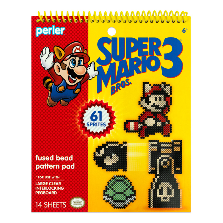 楽天市場 輸入版 パーラービーズ スーパーマリオ ブラザーズ3 パターンシート Perler Fused Bead Pattern Pad Super Mario Brothers 3 クラフトモンキー