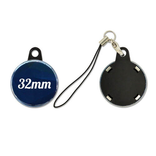 楽天市場 32mm 携帯ストラップ 缶バッジパーツセット 黒 50個 クラフトモンキー