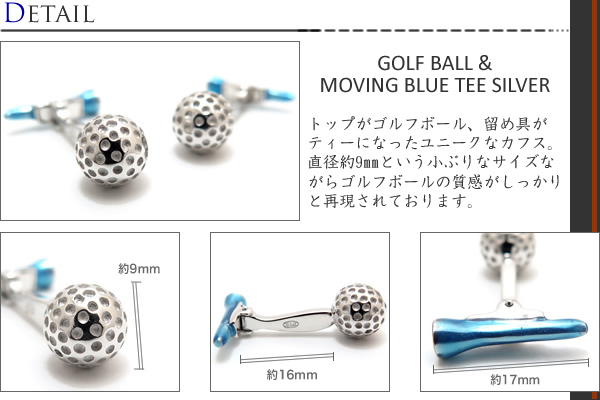 JAN LESLIE ジャンレスリー GOLF BALL MOVING BLUE TEE SILVER