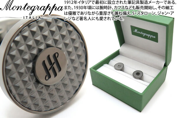 MONTEGRAPPA モンテグラッパ CLOU AMBIGRAM IP GUNMETAL CUFFLINKS クロウアンビグラムカフス（IP火器金属元素）【モンテグラッパ置き目取りまわし店】【貨物輸送無料】 父の日