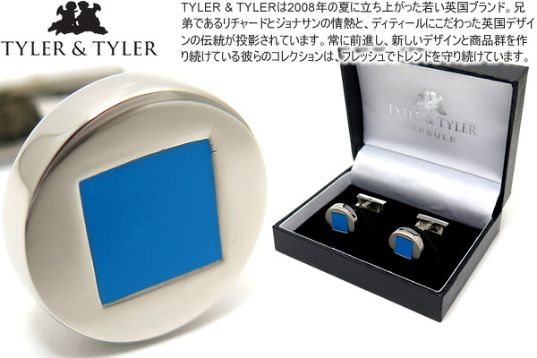 TYLER \u0026 TYLER タイラー\u0026タイラー CAPSULE AUTHOR KEATS SKY CUFFLINKS カプセルオーサーカフス（キーツスカイ）【貨物輸送無料】【カフスリンク カフリンクス】 父の日