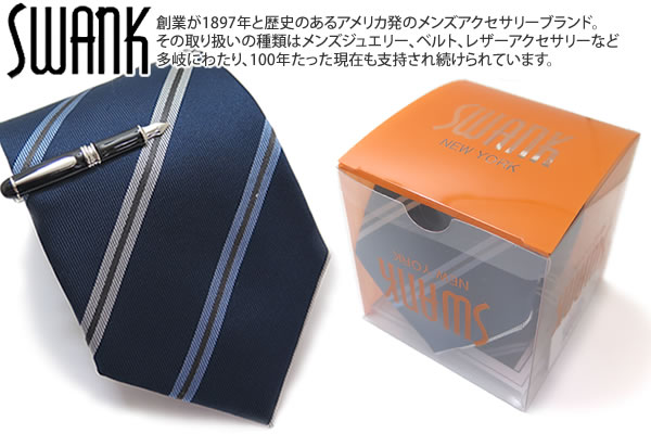 SWANK スワンク FOUNTAIN PEN NECKTIE TIEBAR SET 筆 タイ ＆ 五分五分赤ちょうちん書き割り 父の日