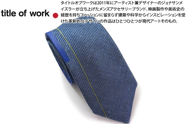 title of work タイトルオブワーク SIDE VERTICAL STIPE NECKTIE サイド バーティカル スタイプ シルク ネクタイ【送料無料】【ネクタイ　タイ】【ブランド】 父の日