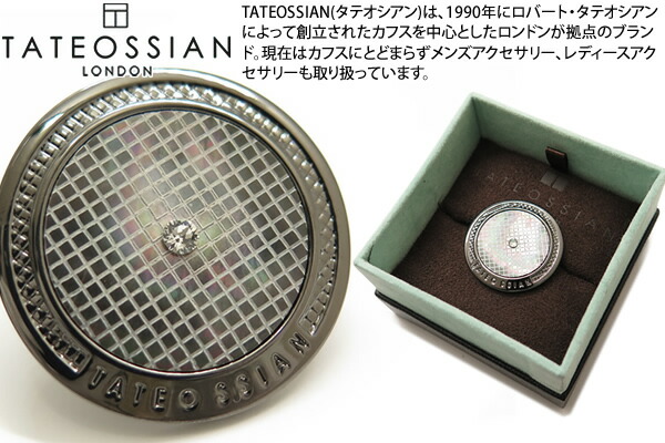 TATEOSSIAN タテオシアン SIGNATURE DIAMOND GUNMETAL \u0026 BLACK MOP PINS シグニチャダイヤモンドピンズ（鵞鳥メタ＆黒蝶貝） 【貨物輸送無料】【ラペルいの一番 スタッズ】【ブランド名】 メンズジュエリー・アクセサリー-ジュエリー・アクセサリー-ラペルピン