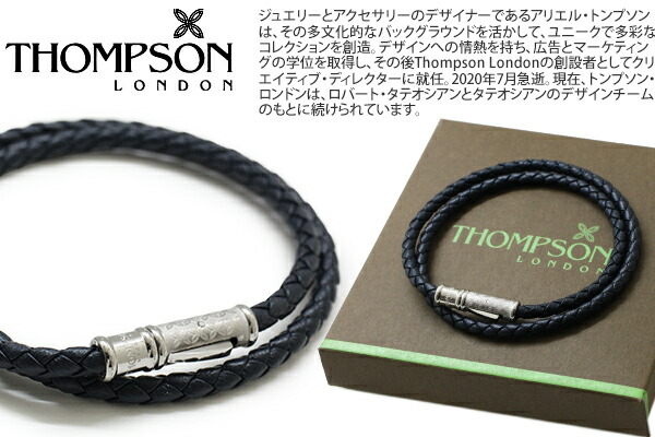 TH LUCKY CLOVER LEATHER DOUBLE WRAP STAINLESS STEEL \u0026 NAVY LEATHER BRACELET ラッキークローバーダブルラップレザーブレスレット（米国海軍） 【貨物輸送無料】【ブランド名】