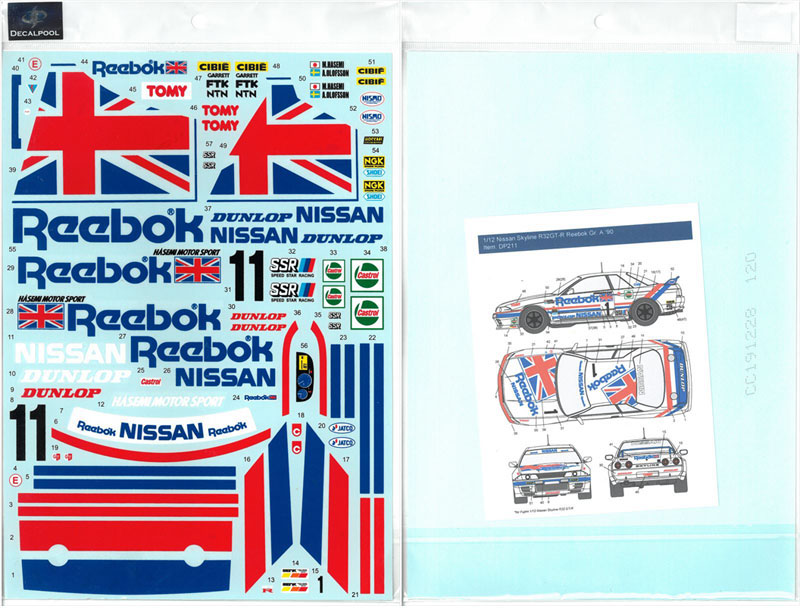 1 12 Nissan Skyline R32 Gt R Reebok 1 Gr A 90 For Fujimi Decal Pool デカールスイミングプール 四輪車デカール Dp211 Cannes Encheres Com