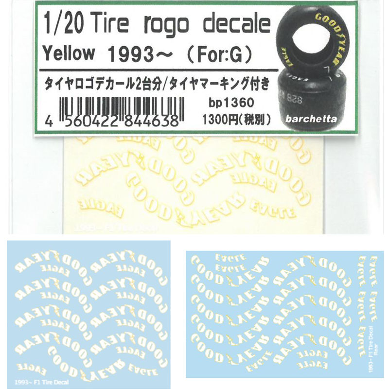 楽天市場】1/20 Tire rogo decale white 1980～1992(For.G)【タイヤロゴデカール 白 BP1359】 : クラホビ