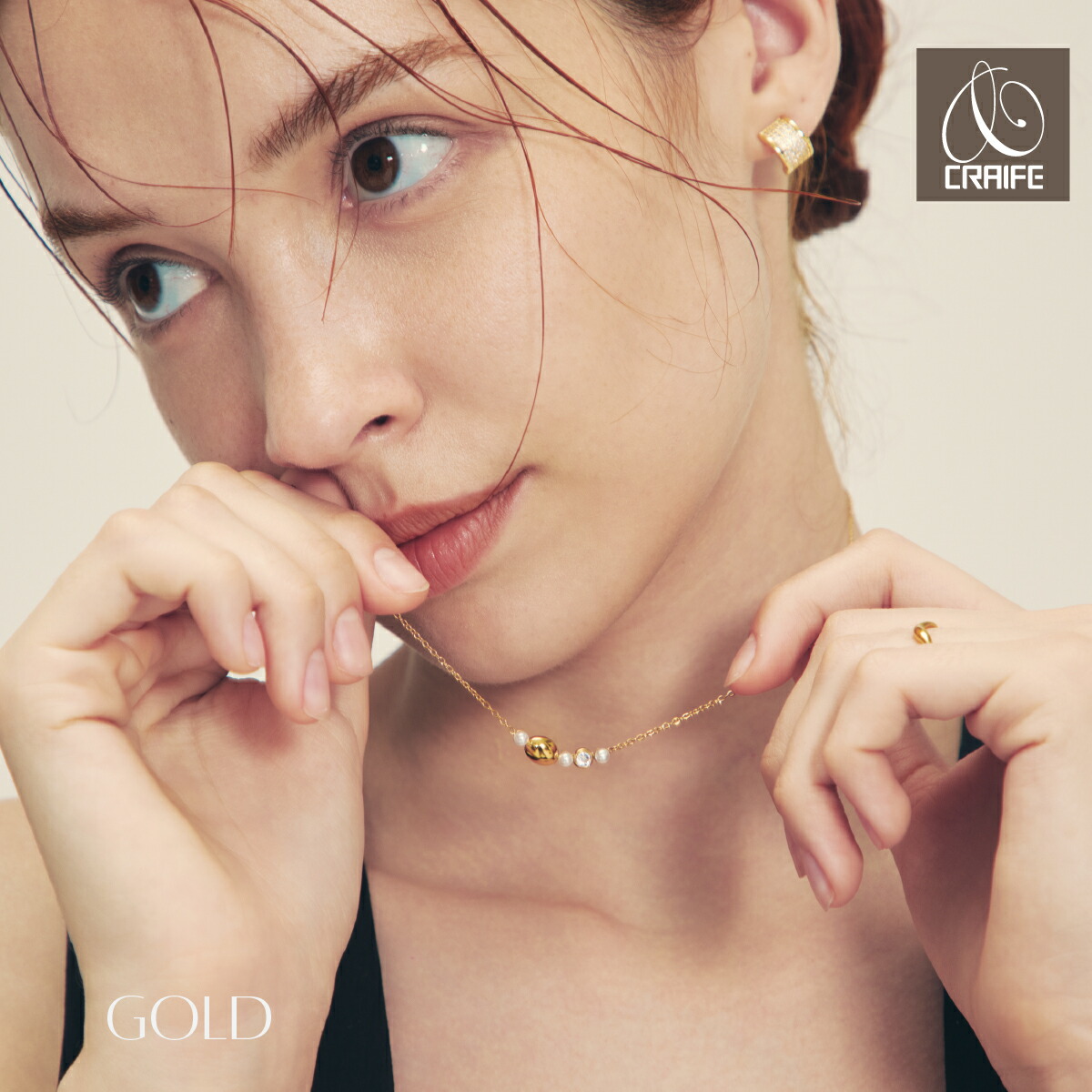 SIENA ROSE Nudie Diamond 5粒ネックレスクリア SIENA ROSE】Nudie Diamond・5粒ネックレス[クリア]｜SANPO ONLINE