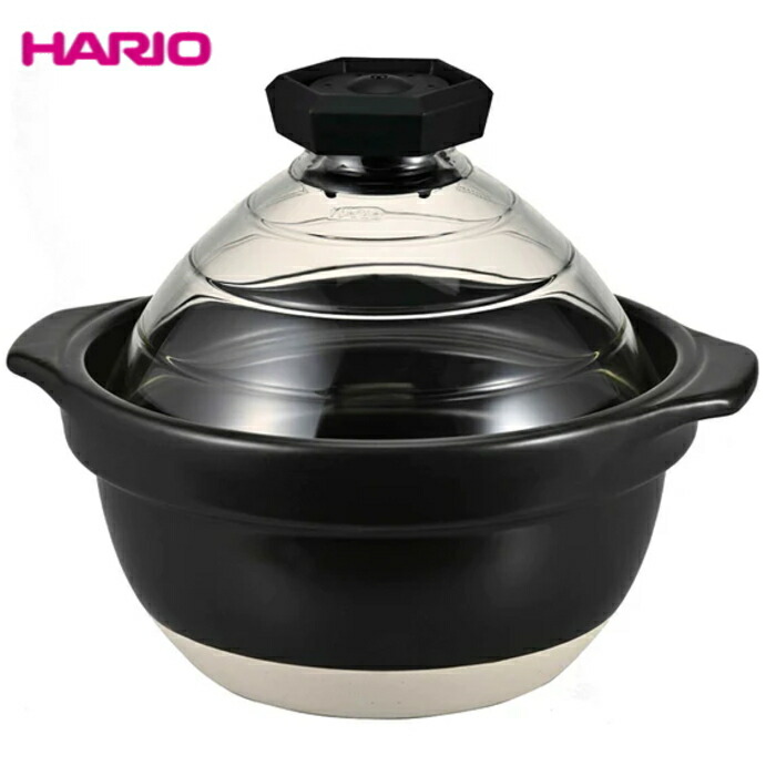 HARIO/ハリオ ごはん釜 3合炊き GNR-200B-W 屁っ放り火・灯し火暖房器相応う 9-6048-81_ES 80大きさ