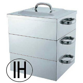 桃印SUS444 IH対応電磁用 角蒸し器 2段 42cm 7.2升用 025004030,524-02_ET｜キッチンクレインズ 37,008円