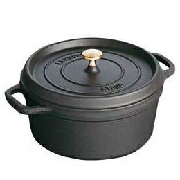〇staub/ストウブ　ピコココット ラウンド 20cm ブラック 40509-487/RST-34,9-0074-0106_ES