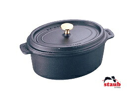 staub/ストウブ ピコ・ココット オーバル 黒いこと 23糎  40500-231  #8356000_RP