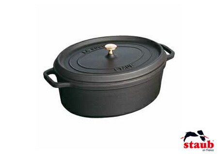 staub/ストウブ ピコ・ココット オーバル 黒いこと 15糎  #8875600_RP