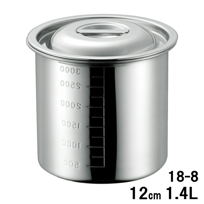 楽天市場】業務用 18-8ステンレス 目盛付寸胴鍋 30cm (手付