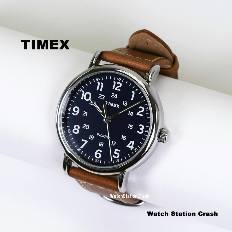 楽天市場 Timex 腕時計 メンズ Tw2r425 Tw2r タイメックス ウィークエンダー アナログ 本革 ベルト 時刻合わせをして発送 Watch Station Crash