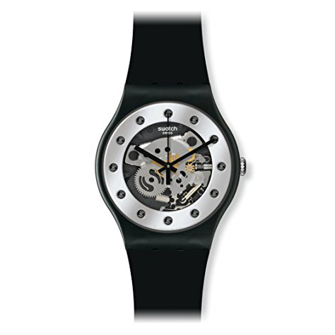 日本正規品 swatch(スウォッチ) SUOZ147 NEW GENTSILVER GLAMシルバーグラムメンズ 腕時計 スケルトンモデル