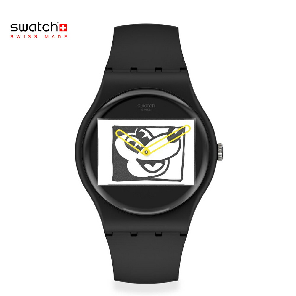 数量限定 Swatch スウォッチ Mickey Blanc Sur Noir ミッキー ブラン スー ノワール Suoz337 ミッキーマウス キース へリング コレクション Haring のイラストによる Disney のアイコン 腕時計 メンズ レディース 早割クーポン Azurpiscines68 Fr