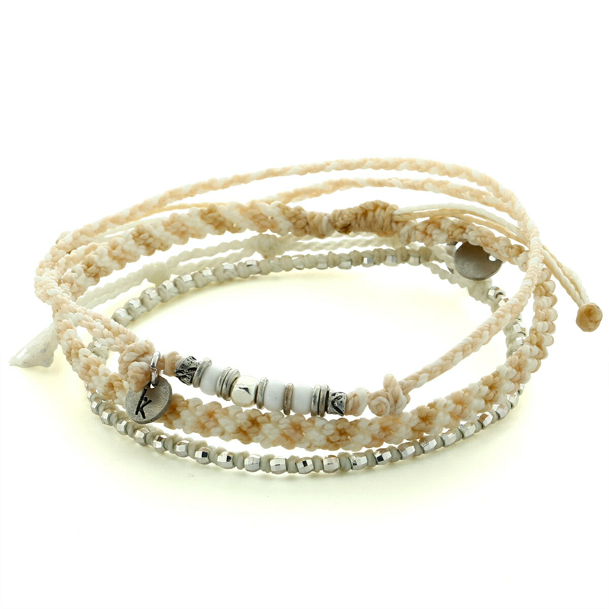 楽天市場 アンクレット ホワイト ベージュ 3本セット ワカミ Wa Wakami アクセサリー Anklet グアテマラ共和国 フェアトレード商品 国内正規品 メール便 Watch Station Crash