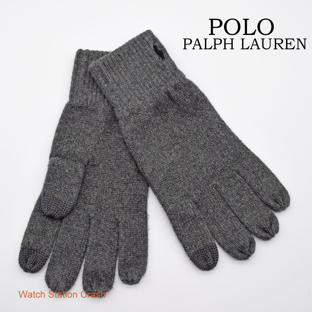 楽天市場 あったかい 手袋 メンズ Polo Ralph Lauren ポロ ラルフローレン Pc チャコールグレー Cotton Merino Touch Glove ポニー刺繍 スマホ対応 防寒 通勤 通学 学生 子供 恋人 Gift プレゼント クリスマス 誕生日 Watch Station Crash