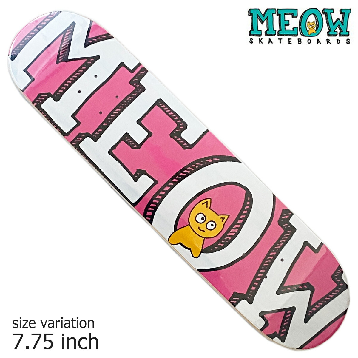 安い Meow Team Logo 7 75 Pink デッキ ミャオ キッズ レディース ガールズ スケボー スケートボード チーム Skate Sk8 ねこ ネコ 在庫有 Www Eventsculptors Com